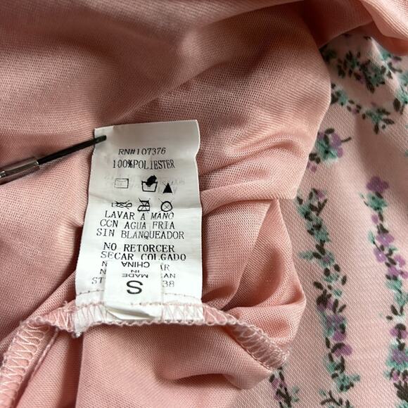 Love Kuza smocked floral print dress in pink, size small - Picture 11 of 12